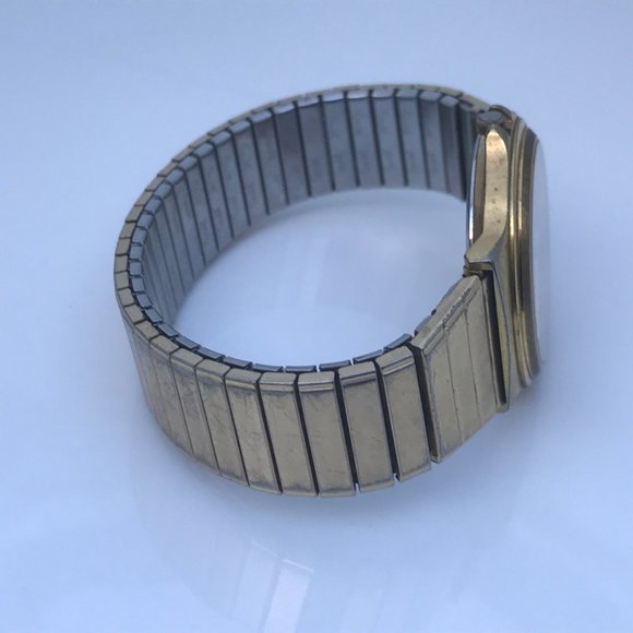 Jules Jurgensen Watch Slimline Quartz Gold Tone Vi - Picture 5 of 10